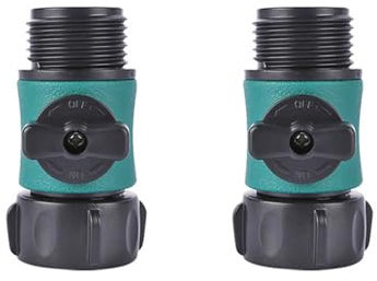 2 Stück Absperrventile Gartenschlauchanschluss Schnellverschluss Nippel Bewässerungsrohradapter für die landwirtschaftliche Bewässerung(3/4 Außen- und Innengewinde)