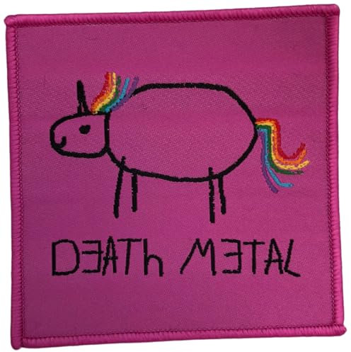Death Metal Unicorn Pink Patch