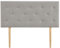 IDIMEX Kopfteil Garek mit Holzbeinen 120 cm Grau - Bettkopfteil mit Hochwertigem Stoff, Headboard mit Zierknöpfen, Bettrückwand Elegante Optik für Einzelbetten