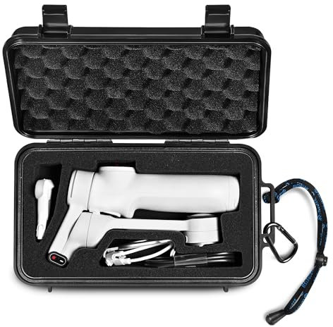 LEKUFEE Custodia Rigida Impermeabile da viaggio per Insta360 Flow 2 Pro, AI Tracker, Spotlight e altri accessori (Solo custodia)
