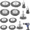 12 Piezas Cepillos Alambre Acero con Cerdas Onduladas & Vástago, Cepillos Metálico para Metales Piedra Eliminación, Cepillo Disco Taladro Para Quitar Oxido & Eliminar Pintura & Iimpiar