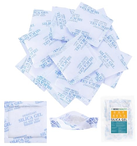 1g x 150 Stück Silicagel Beutel, Silica Gel Trockenmittel Silica Gel Beutel, Vakuum Silica Gel Packs, Silicagel Sachets für Elektronik Kleidung Schubladen Schuhentfeuchter Schrankentfeuchter