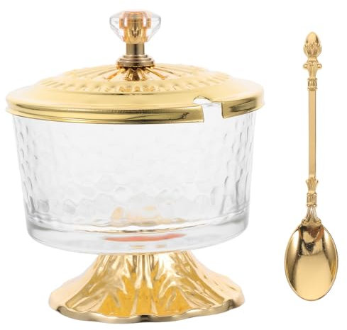 Mobestech Azucarero De Vidrio Salero Y Pimentero Azucarero Con Tapa Salero Tarro Para Buffet Tarro Para Condimentos Salero De Vidrio Para Cocina Tarro Para Dulces De Vidrio
