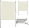 Eikuavons Klemmmarkise Profimarkise 150x270cm | Balkon Windschutz & Sonnenschutz ohne Bohren | Höhenverstellbare Vertikalmarkise 2.28-3.16m | Sichtschutz für Terrasse (Beige)