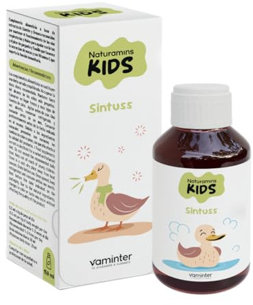 Naturamins Kids Sintuss Jarabe Infantil para la Tos, Sabor Limón, 150 ml | Con extractos vegetales reconocidos por su efecto beneficioso contra la tos y la mucosidad