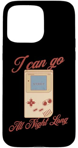Retro Gameboy Humor Start Ich Kann Die Ganze Nacht Hülle für iPhone 15 Pro Max