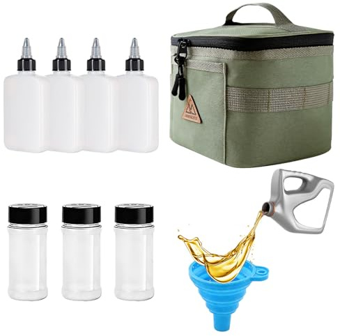 Portable Camping Seasoning Container Set, Outdoors Camping Spice Kit, Seasoning Box for Outdoor Barbecues, Spice Dispenser for Camping Cooking, Picnic Hiking, Self-Driving Trip and Outdoor Gatherings