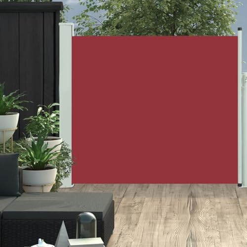 Emmtore Seitenmarkise Ausziehbar Rot,100 x 300 cm