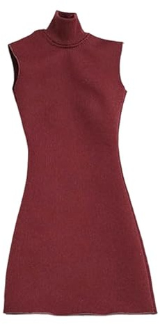 MetieFasia 2 Stück Puppenkleidung 1 12 Maßstab Mini Kleid Figur Kleidung Stoff Female Outfit DIY Styling für Sammlergeschenk Puppenhaus Sammlung , Rot
