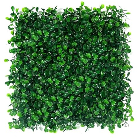Zymjzbetic Paneles de Pared de césped Artificial 10 Paneles de Pared seto eucalipto Artificial 25 cm for jardín Vertical, Planta Falsa, césped, boj, decoración Boda(6 pcs)
