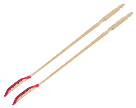 2 Stück Antike Hackbrettstäbe aus Bambus mit Ebenholz 2stücke | Handpoliert, Elastisch, mit Gewichtsloch, Zubehör für Yangqin und Dulcimer