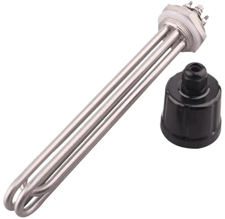 1pcs 220v/380V Electric Heater Water Heating Element SUS304 DN40 Brewery Heater Immersion Tubular Resistance 3KW/4.5KW/6KW/9KW/12KW(4.5KW L260mm)