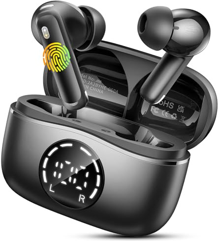 2026 Wireless Earbuds, Ear Buds Bluetooth 5.4 Earphones 48H Playtime HiFi Stereo, Bluetooth Headphones with ENC Noise Cancelling Wireless Earphones, IP7 Waterproof in Ear Headphones USB-C Fast Charge