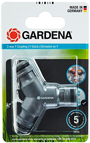 Gardena Y-Stück: Verbindungsstück zur Schlauchabzweigung, Anschluss im Schlauchverlauf zum Übergang von 19 mm (3/4 Zoll) auf 13 mm (G 1/2) Schläuche (934-50)