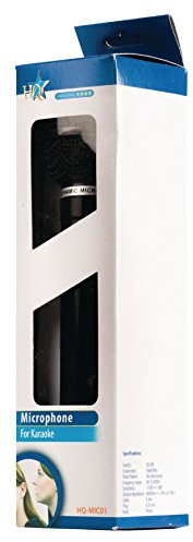 HQ HQ-MIC01 Dynamisches Karaoke Mikrofon (6,35mm Klinkenstecker) schwarz