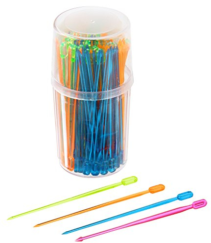 Fackelmann 50611 Haricot Pique de soirée Plastique Multicolore 8,5 cm Lot de 100