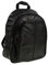 Ladies Soft Real Leather Backpack Rucksack Bag- Triple Zipped (Black)