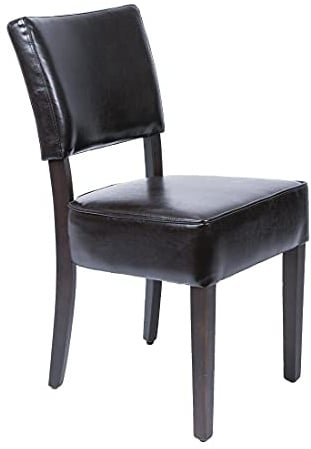 Bolero gf957 Tiefer Kunstleder Stuhl, braun (2 Stück)