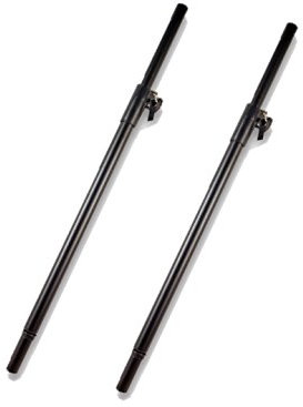 PAIR OF HEAVY DUTY DJ PA ADJUSTABLE SPEAKER SATELLITE POLES 35MM SOUND AUDIO