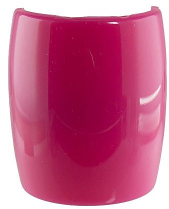 1Stk Zopfhalter klassisch glatt groß 6,2x7,2cm in pink - Made in Germany - WeLoveBeads
