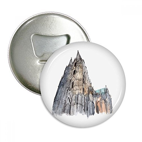 Kühlschrankmagnet, Motiv: Kölner Dom in Köln Deutschland, runder Flaschenöffner, 3 Stück