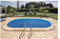 GRE CVPE600 - Bâche d'été pour piscines ovales enterrées de 600x320cm, épaisseur 400µ, Couleur Bleue