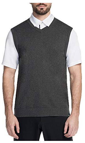Skechers Fairway V Neck Golf Sweater Vest survtement, Anthracite chiné, S Homme