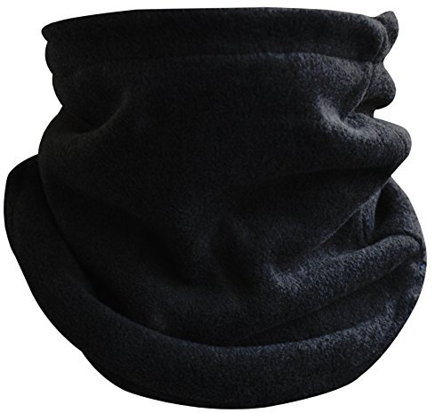 Octave® Kids Winter Neck Warmer, Multifunctional Headwear, Kid Snood Warm, Kids Scarf, Winter Fleece Windproof Neck Gaiter for Boys & Girls, Unisex Thermal Snoods For Cycling Outdoor Sports(Black)