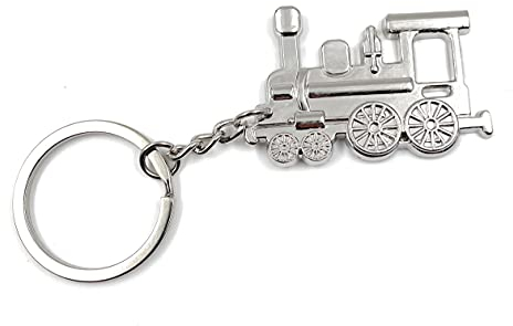 Onwomania - Lokomotive Zug Lock Schlüsselanhänger - Metall Glücksbringer ideal als Geschenk z.B. für den besten Freund, die beste Freundin, Mama - Für Männer, Frauen & Kinder