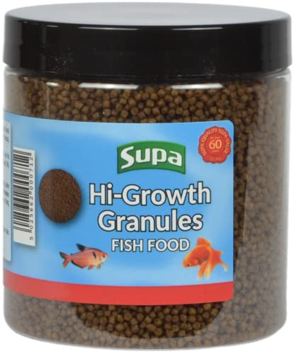 Supa Hi-Growth Granules Fish Food 175 gram 1.5 mm, For All Coldwater and Tropical Fish, Made From Premium Quality Ingredients Which Offer A Nutritionally Balanced Diet,