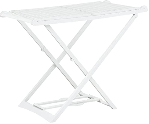 vidaXL Wäscheständer Klappbar Wäschetrockner Wäschegestell Trocknen Wäscheturm Kleiderständer Flügelwäschetrockner Ständer Weiß Kunststoff