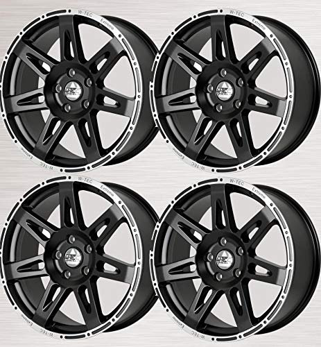 4x Alufelge W-TEC EXTREME 8,5x20 ET+35 mit dem Teilegutachten Felge schwarz