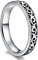 Cloyo Ringe für Frauen Männer Edelstahl Ring Keltischer Verlobungsring Paar Vintage Ringe Silber Schwarz Damen Ehering Muster mit Blumen Größe 62(19.7)