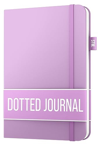 Scribbles That Matter Notizbuch A5 dotted - Your 150 Seiten Bullet Dotted Journal Auslaufsicheres, 120gsm dickes Papier für die Arbeit Hardcover notizbuch dotted (5,75 x 8,5), Lavendel