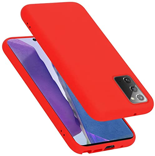 Cadorabo Hülle kompatibel mit Samsung Galaxy Note 20 Hülle Silikon Handyhülle für Galaxy Note 20 Case aus flüssigem Silikon- Kratzfeste und stoßfeste dünne TPU Schutzhülle - Liquid ROT