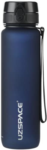 OM SUPPLIES Water Bottle Fruit Infuser Sports Water Bottle 1000ml, BPA Free Tritan Non-Toxic Plastic, Leakproof (Dark Blue)