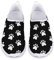 Kuiaobaty Schwarz Weiß Turnschuhe Hund Pfoten Drucken Gym Laufschuhe Damenmode Wanderschuhe Slip-on Trainer Clogs