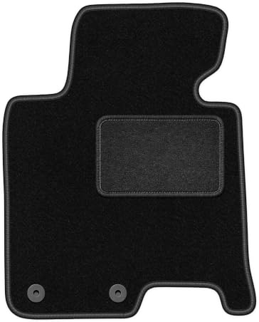 Velours-Fahrermatte passend für Hyundai i40 2011-, Schwarz, LUX, passgenau | passend für Kombi/Limousine; Velours-Teppich (Polypropylen), ca. 6,5 mm; rutschfest, runde Befestigungen (Typ AV)