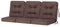 Bankauflage für Gartenmöbel, Gartenbank, Polsterauflage für Hollywoodschaukel, Auflagen für Gartenschaukelkissen, Sitzkissen, Stuhlauflage, Indoor/Outdoor - Braun - 180 cm (3 x 60 cm)
