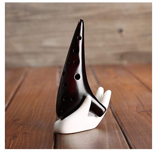 MKSIWSA SUOFEILAIMU 12 Trous Céramique Ocarina Flute Haute Pas fumé Gravez Instrument de Musique for débutants Mini Ocarina (Color : As pic)