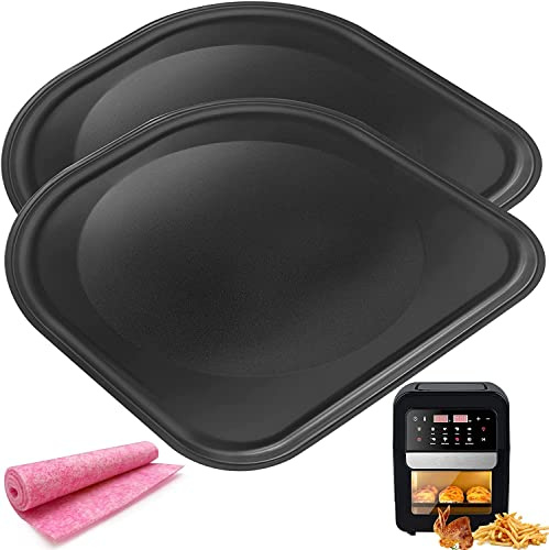 ALJ Air Fryer Drip Tray for PowerXL Air Fryers, 2PCS Premium Air Fryer Replacement Parts Drip Pan for 6QT, 10QT PowerXL Vortex Air Fryer Pro Oven, Non-stick, Dishwasher Safe