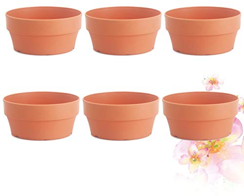 Operitacx 6stücke Imitation Blumentopf Japanischer Runder Kunststoff Blumenbehälter Für Innen Und Außenbereich Für Sukkulenten Und Kleine Pflanzen Mit Drainageloch