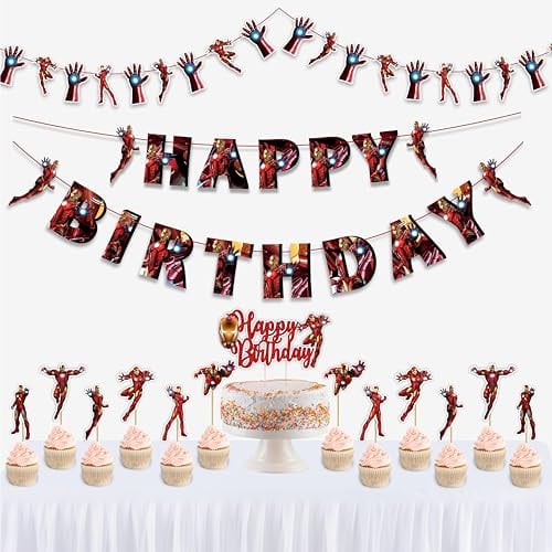 Seyal® Irn Man Theme Birthday Party Supplies