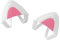 kwmobile Orejas de Gato para Auriculares Overear Headphone - 2X Clips para Headphones - para Diademas de 2,5 cm a 3,8 cm de diámetro - Blanco/Rosa Fucsia