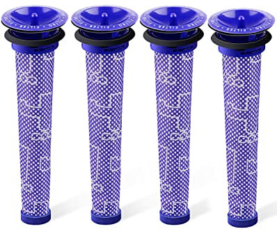 Replacement Pre Filters for Dyson - Whekeosh Vacuum Filter for Dyson V6 V7 V8 DC59 DC58 Replaces Part 965661 01… (4-Pack)