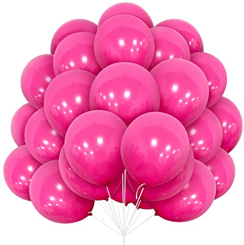 30 Pezzi Palloncini Rosa lattice Fucsia Opaco da 12 Pollici per Ragazze Donne Ragazzi Festa di Compleanno Matrimonio Bridal Baby Shower Fidanzamento Anniversario San Valentino Decorazioni Accessori