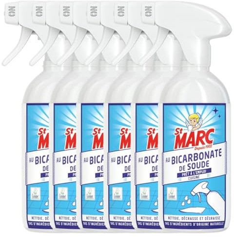 St Marc Lot de 6 Pistolets prêts à l'emploi au Bicarbonate de Soude - 500 ml