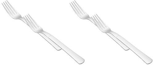 Arcos - Tenedor de Carne, Tenedor de Mesa, Monoblock de una pieza de Acero Inoxidable 18/10 200 mm, Color Plata (Paquete de 4)