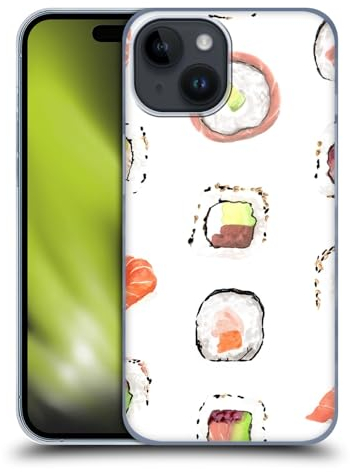 Head Case Designs Offizielle Anis Illustration Sushi Gemischte Designs Harte Rueckseiten Handyhülle Hülle Huelle kompatibel mit Apple iPhone 15