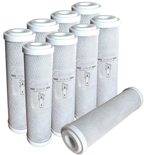 10 Wasserfilter Carbon Block Aktivkohle CTO 5µm Aktivkohlefilter für Umkehrosmoseanlagen Aquarienfilter(9)
